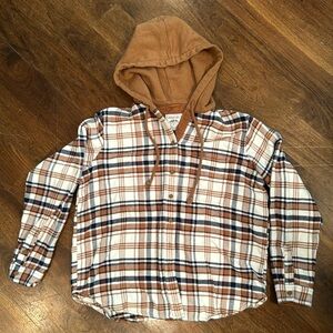 American Eagle flannel with hood